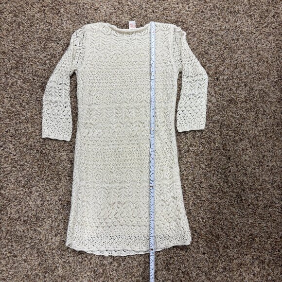 Cat & Jack Off White Metallic Sweater Dress - Girls Size XL (14/16) - 2138 - Picture 4 of 4